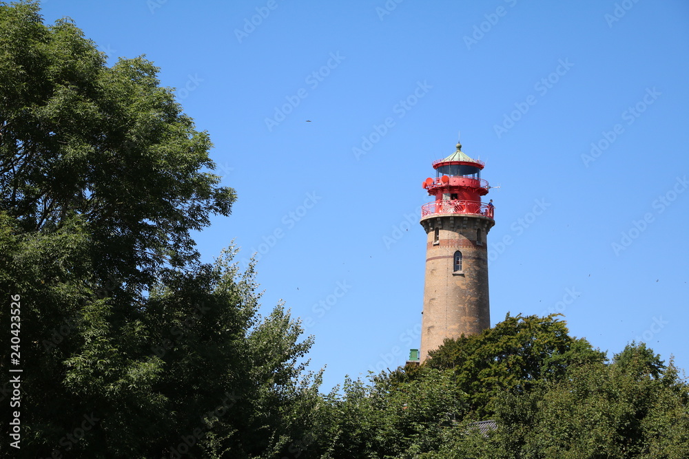 New lighthouse at Cape Arkona on Island Rügen, Germany. Baltic Sea