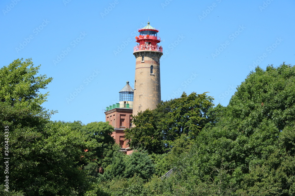 New lighthouse and Schinkelturm at Cape Arkona on Island Rügen, Germany. Baltic Sea