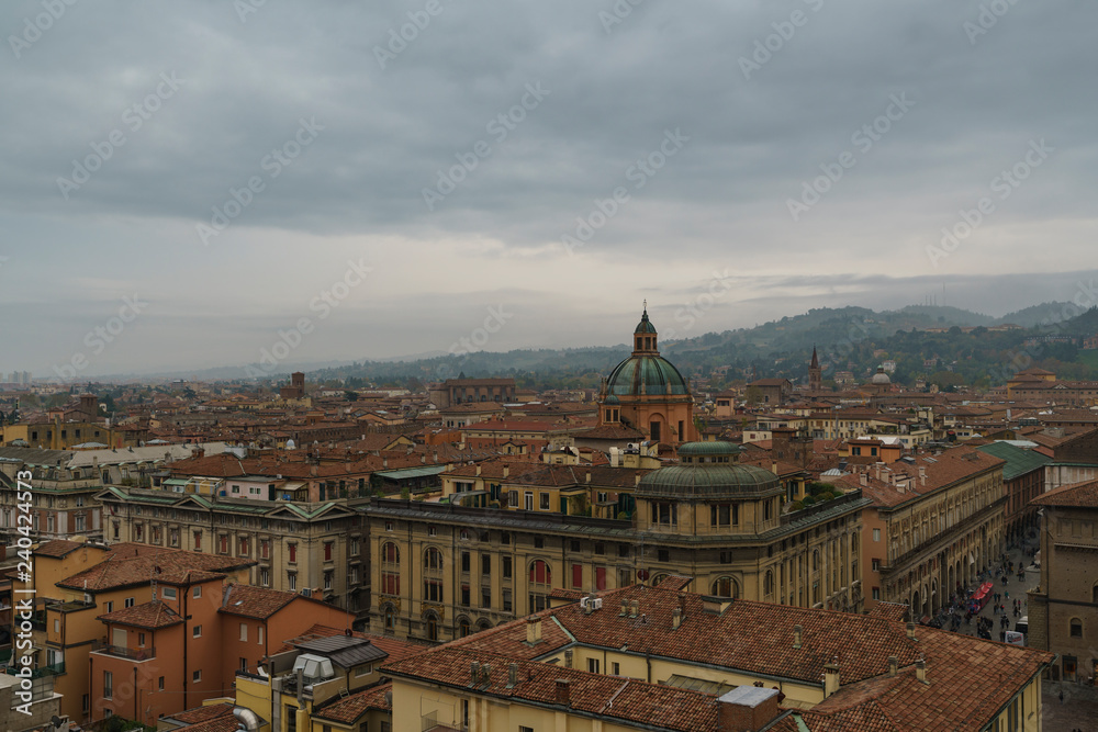 Rooftops of Bologna, Italy