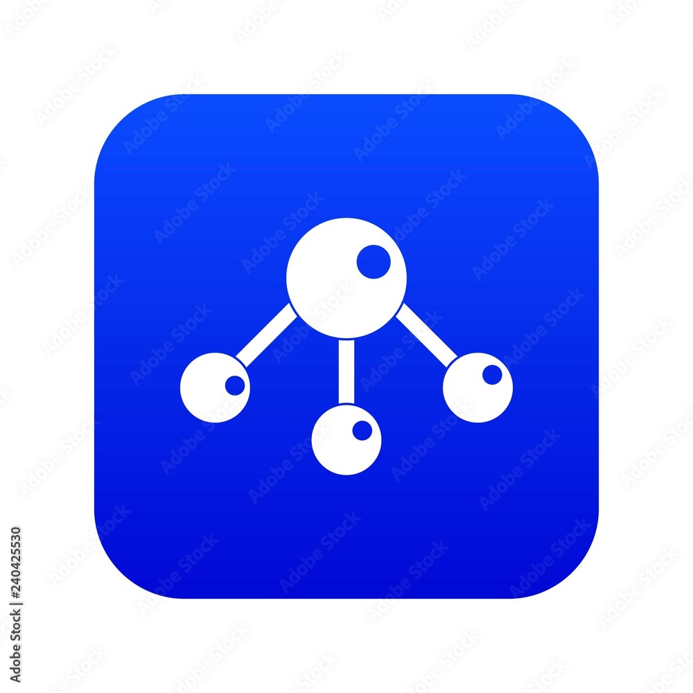 Chemical and physical atoms molecules icon digital blue for any design isolated on white vector illustration Chemical and physical atoms molecules icon digital blue for any design isolated on white vector illustration