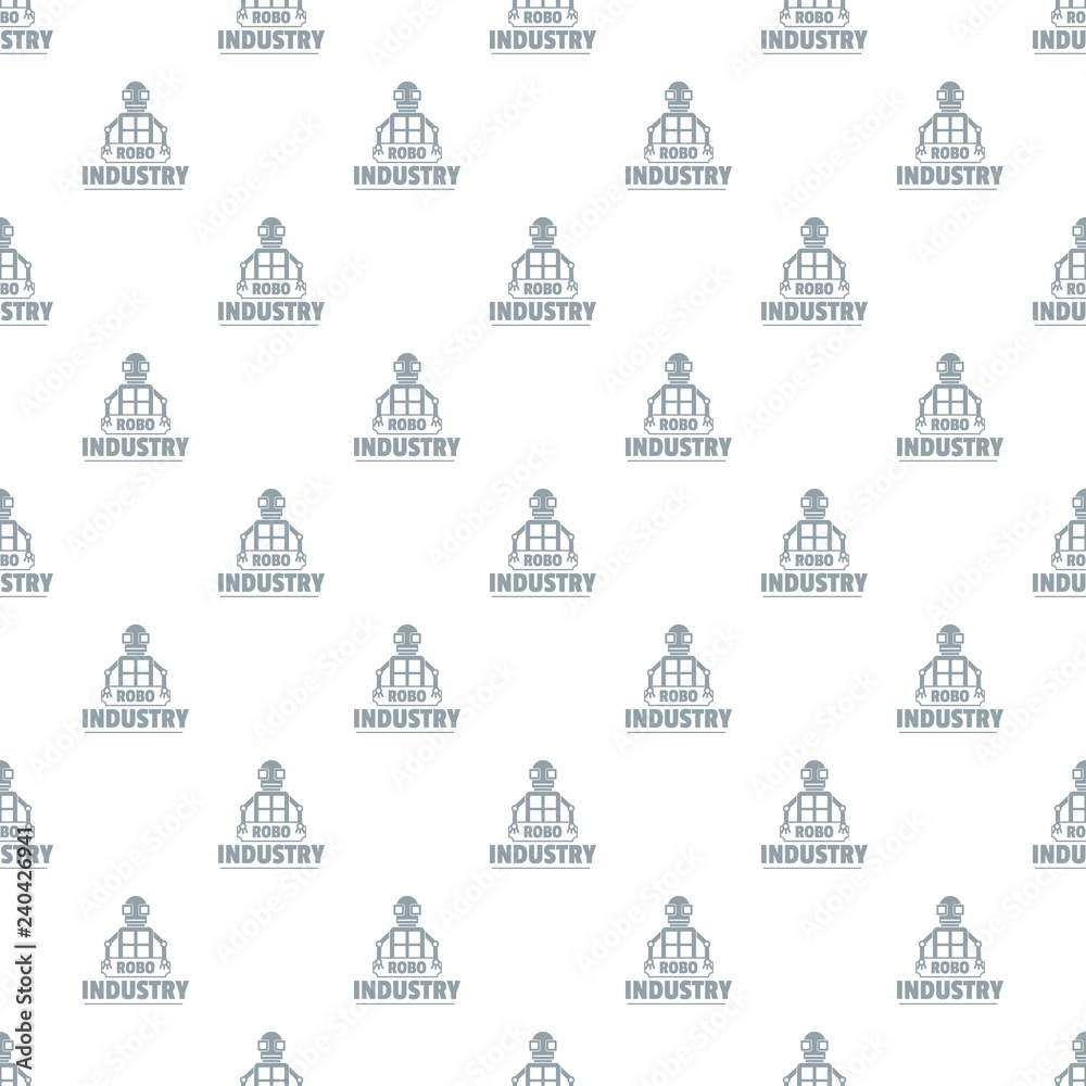 Robot futuristic pattern vector seamless repeat for any web design