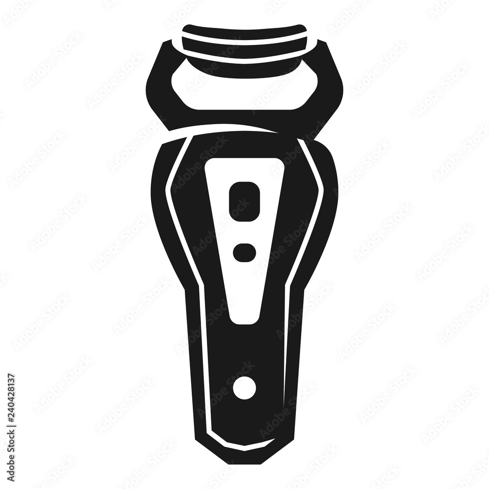 Vibratory electric shaver icon. Simple illustration of vibratory electric shaver vector icon for web design isolated on white background Vibratory electric shaver icon. Simple illustration of vibratory electric shaver vector icon for web design isolated on white background