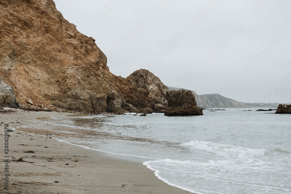 Pacific beach cliff