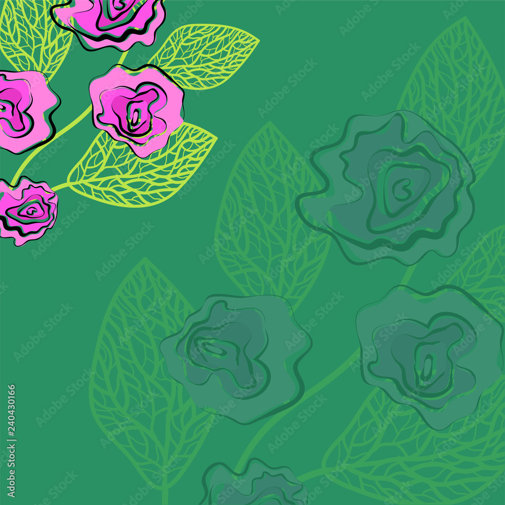 pattern of rose vector