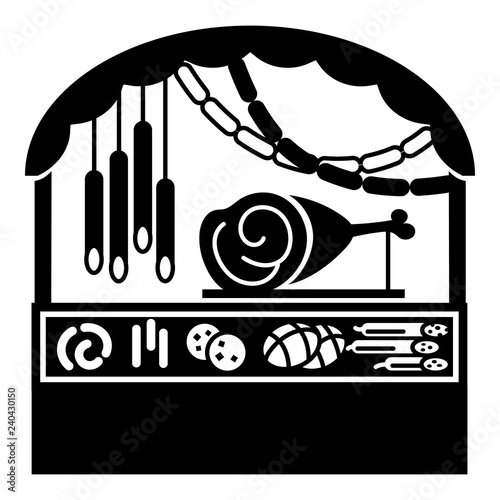 Meat street tent icon. Simple illustration of meat street tent vector icon for web design isolated on white background