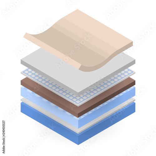 Sofa layer icon. Isometric of sofa layer vector icon for web design isolated on white background