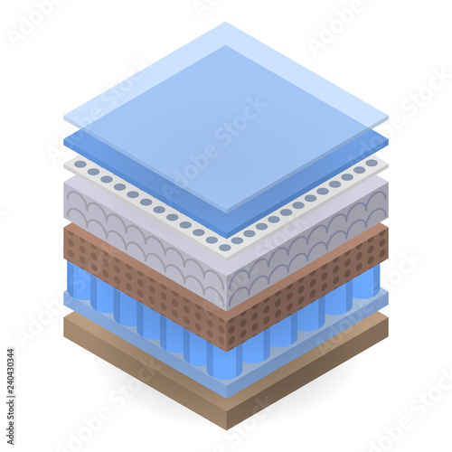Breathable sofa layer icon. Isometric of breathable sofa layer vector icon for web design isolated on white background