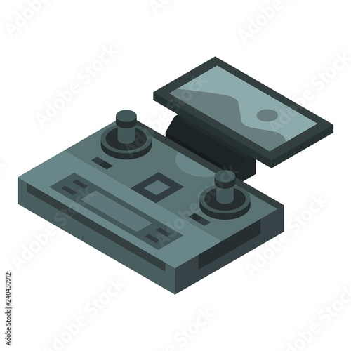 Smartphone drone control icon. Isometric of smartphone drone control vector icon for web design isolated on white background