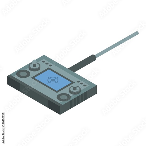 Radio drone remote control icon. Isometric of radio drone remote control vector icon for web design isolated on white background