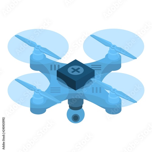 First aid drone icon. Isometric of first aid drone vector icon for web design isolated on white background