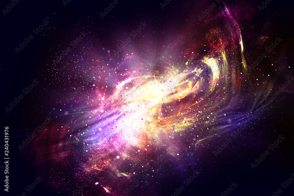 Space bright fantasy abstract background