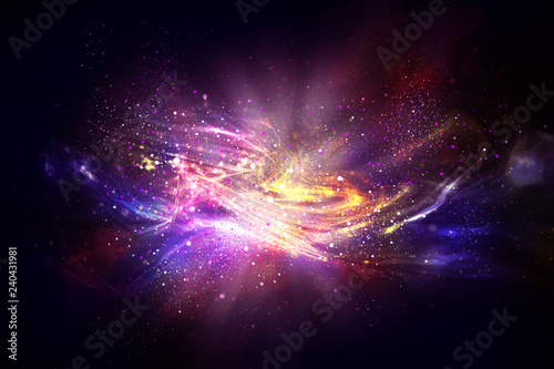 Fototapeta Naklejka Na Ścianę i Meble -  Space bright fantasy abstract background