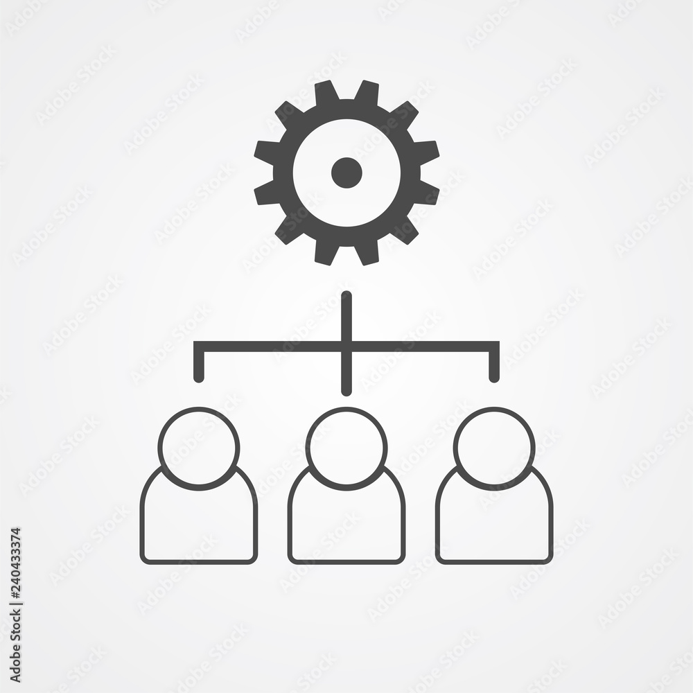 Teamwork vector icon sign symbol