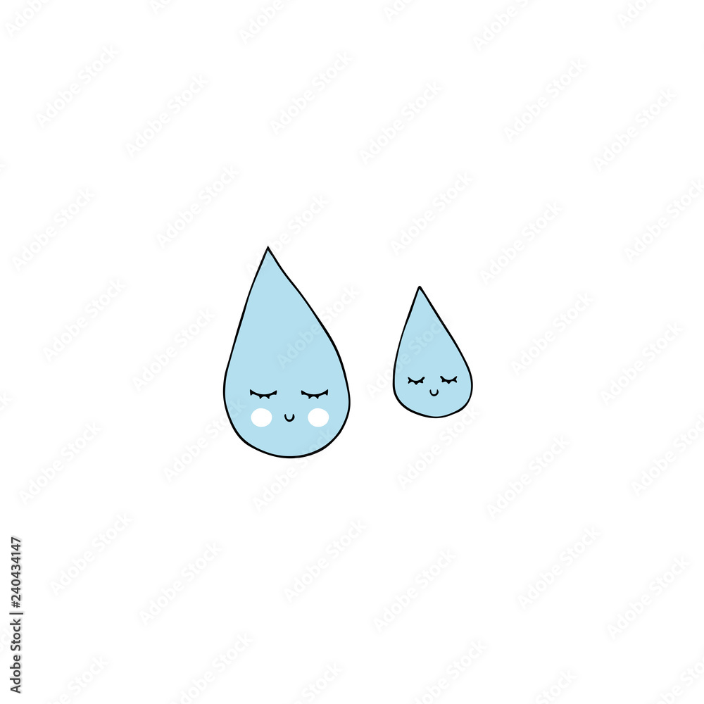 Vector hand drawn raindrops Vector hand drawn raindrops