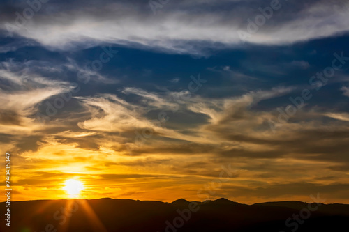 Sun Above Horizon at Sunset