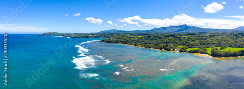 Kauai Coast Tropical Island Hawaii View Panoramic