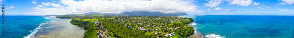 Princeville Kauai Hawaii 360 Aerial Panoramic View