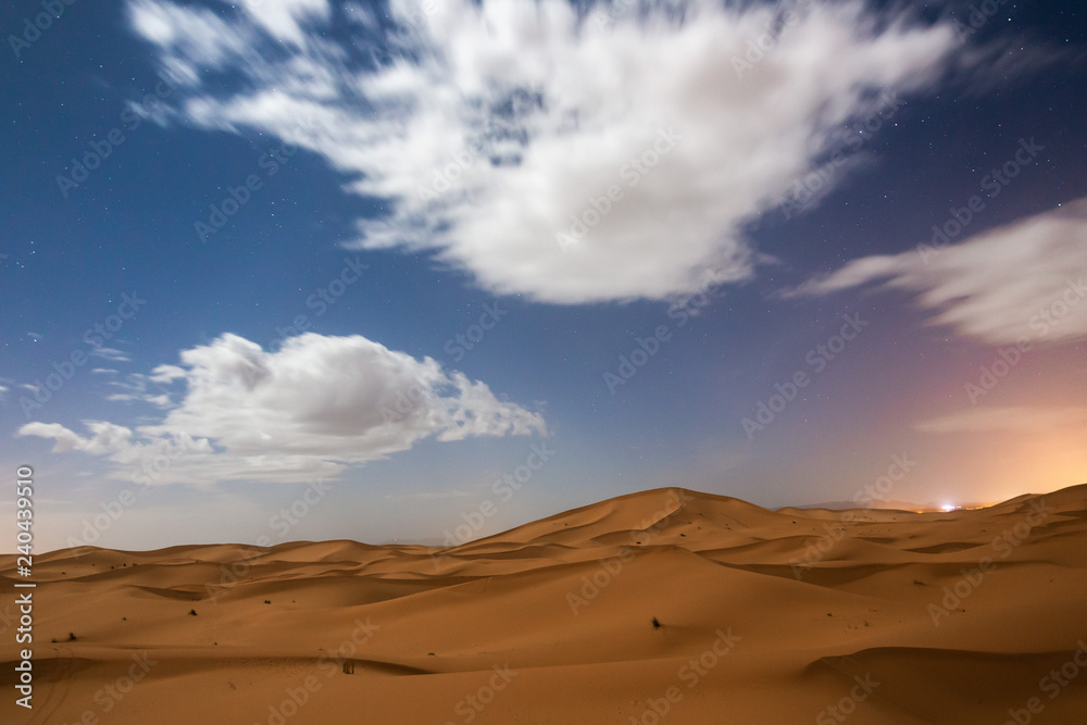 sahara desert at night
