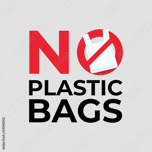 No Plastic Bag Concept.
