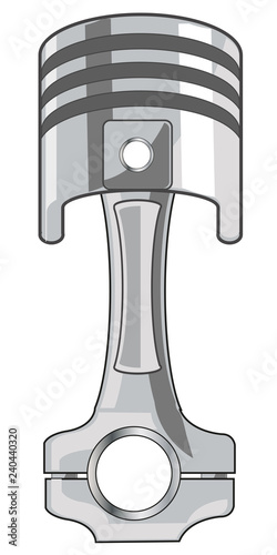 Detail of the car piston from motor