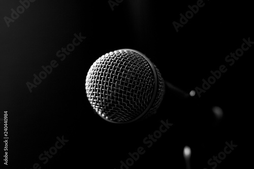 on stage microphone in black © Akarapat
