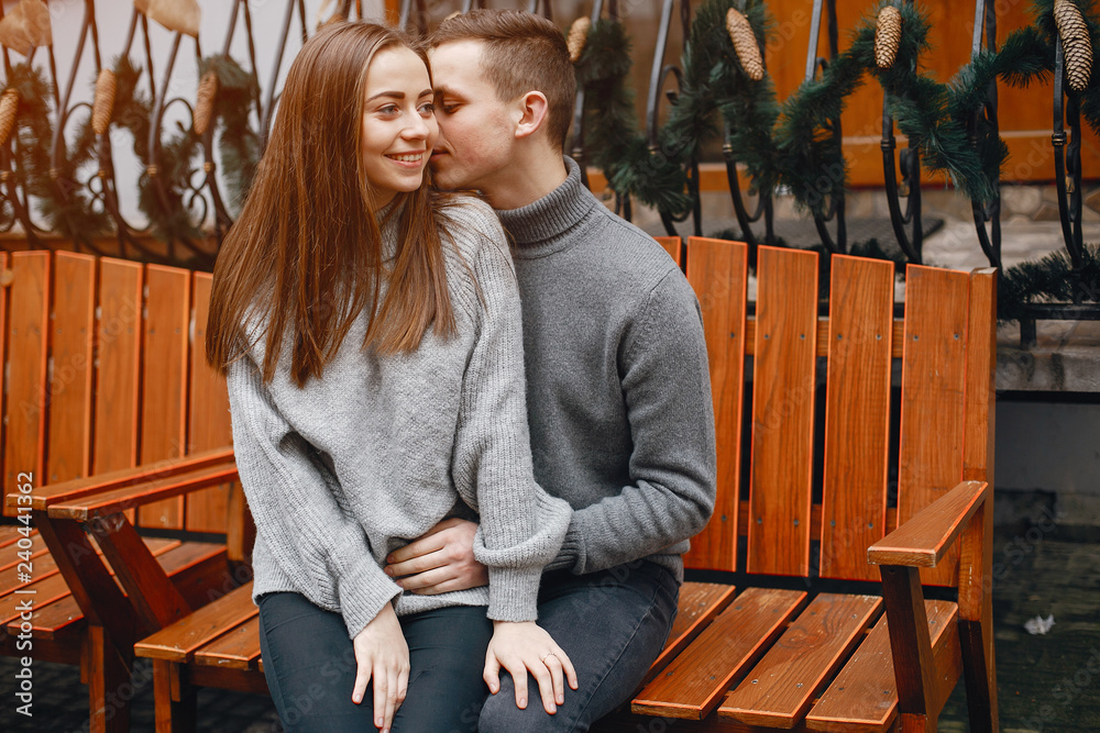 couple in a city couple in a city