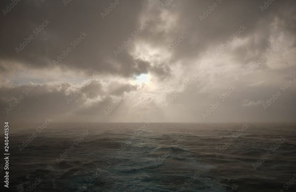 Dramatic Stormy Ocean from Cruise Ship