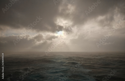 Dramatic Stormy Ocean from Cruise Ship