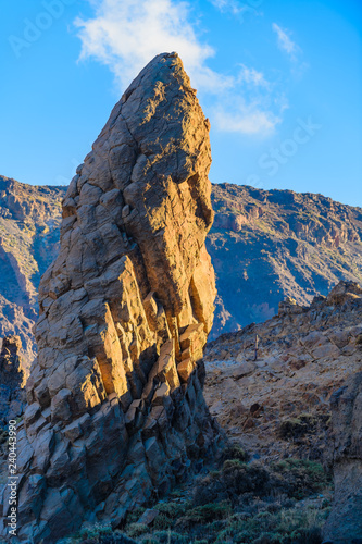 Majestic views of the volcanic landscape near volcano Teide. Tenerife. Canary Islands..Spain