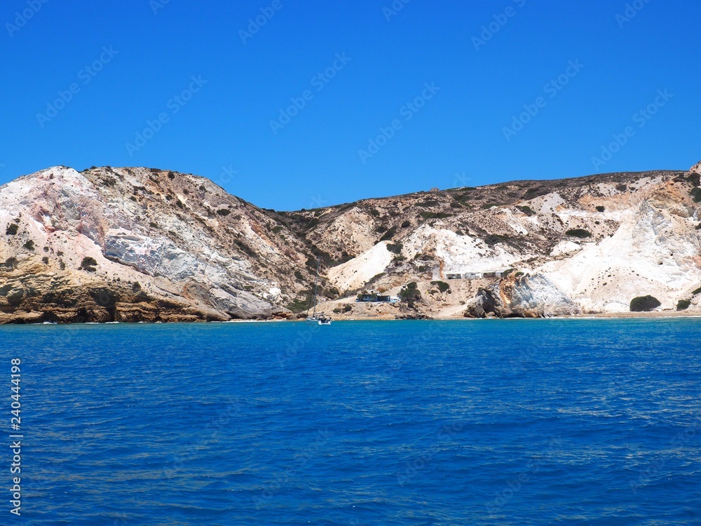 White rock on coast of Greece