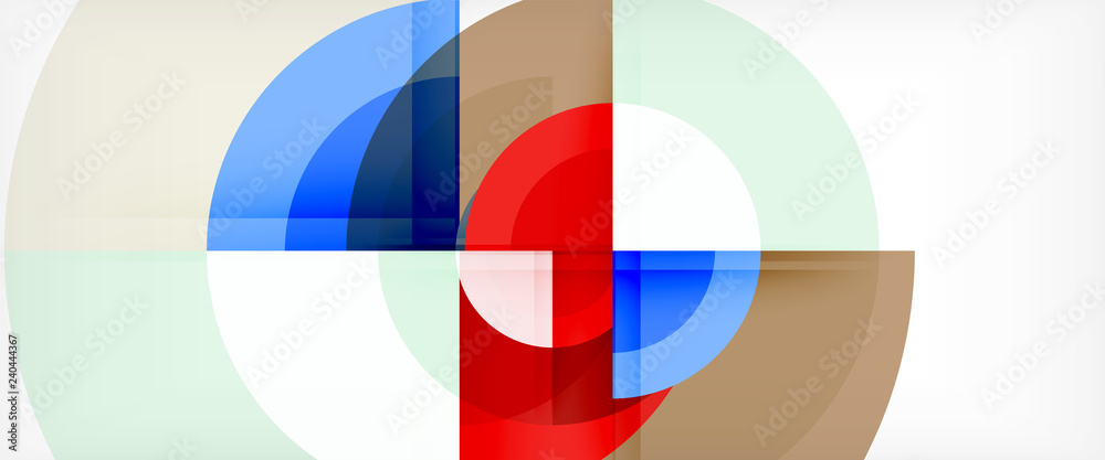 Modern geometric circles abstract background, colorful round shapes with shadow effects Modern geometric circles abstract background, colorful round shapes with shadow effects