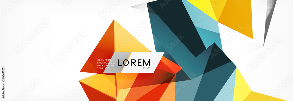 Science background. Abstract triangle pattern. Vector abstract geometric template Science background. Abstract triangle pattern. Vector abstract geometric template