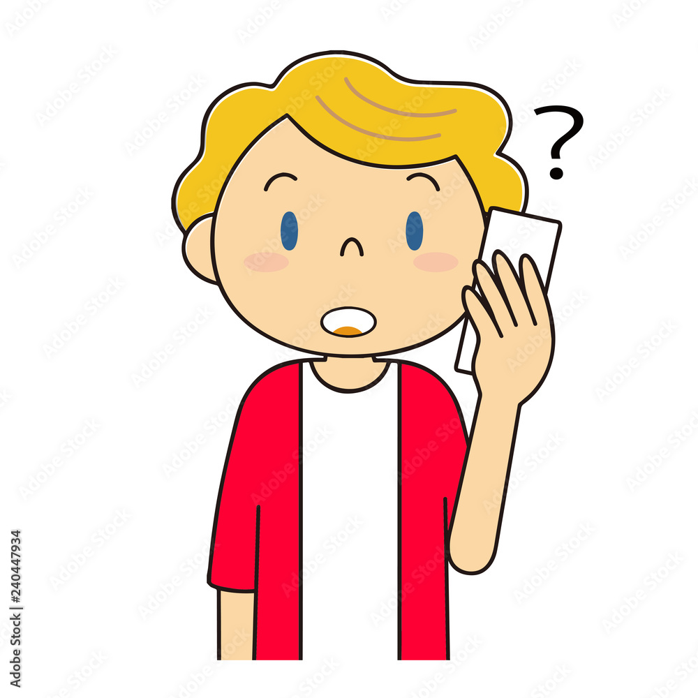 電話をする外国人女性 ? 電話をする外国人女性 ?
