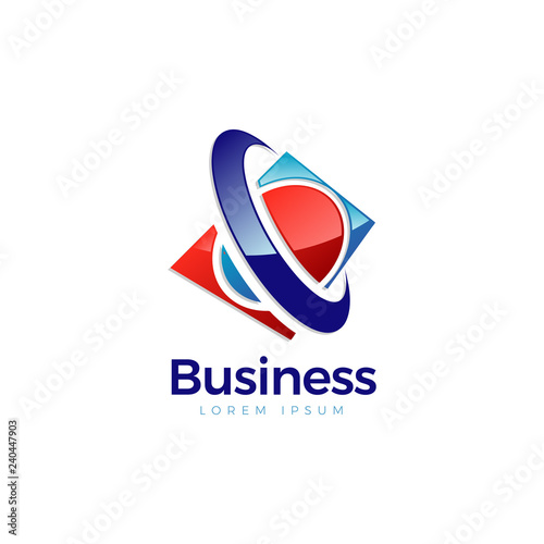 Free Download Abstract Business Orbital Globe Logo Sign Symbol Icon - GFXLoad