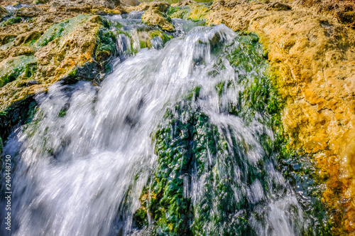 Yellowstone hot springs flow