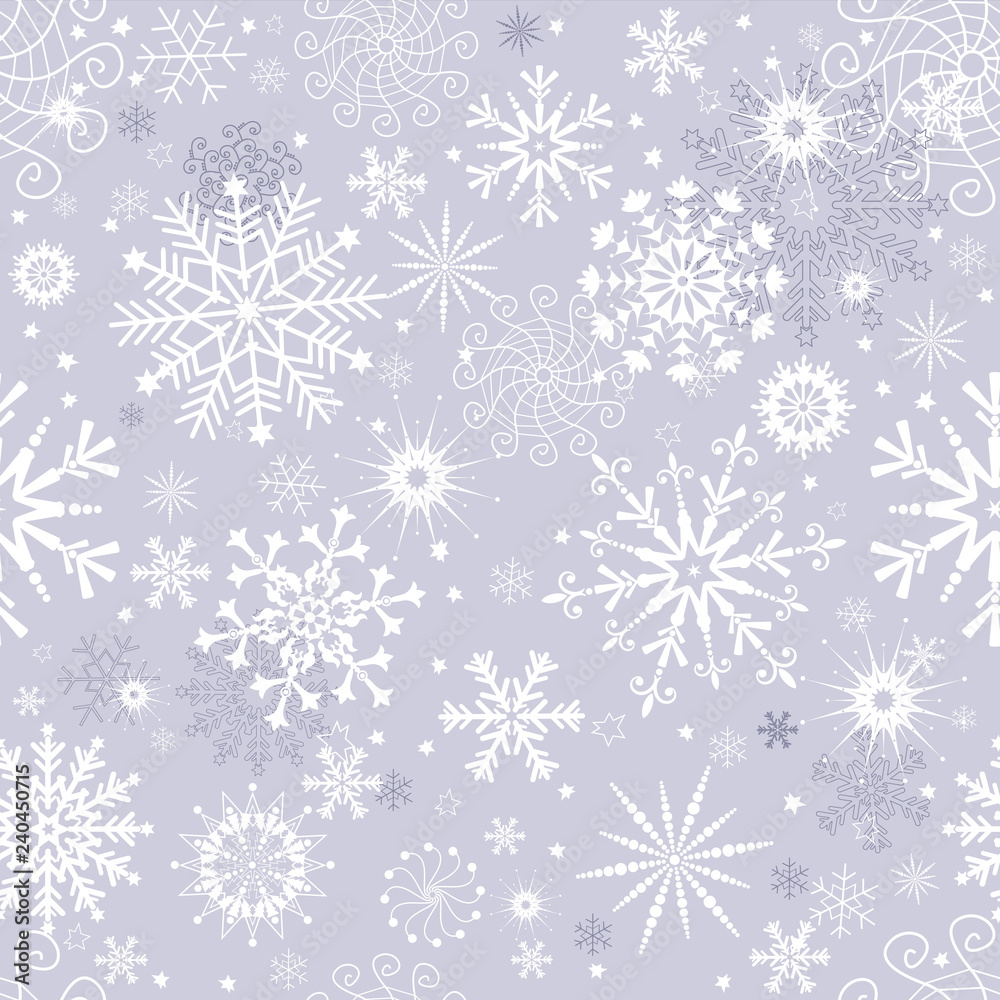 Pastel gray winter seamless christmas pattern Pastel gray winter seamless christmas pattern