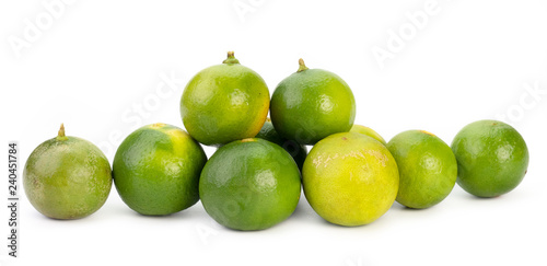 Фотография Fresh lime on white background.