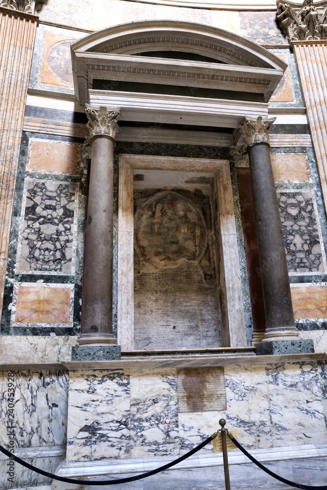  The altar of the church in the Rome churhe