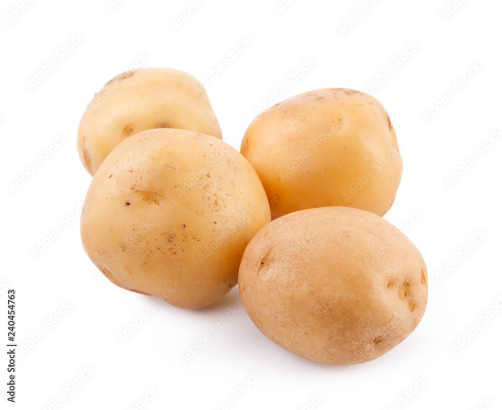 raw yellow potato isolated on white background raw yellow potato isolated on white background