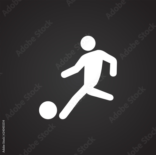 Soccer player icon on white background for graphic and web design, Modern simple vector sign. Internet concept. Trendy symbol for website design web button or mobile app