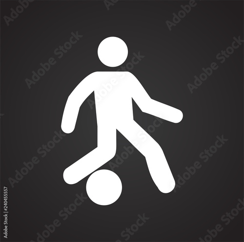 Soccer player icon on white background for graphic and web design, Modern simple vector sign. Internet concept. Trendy symbol for website design web button or mobile app