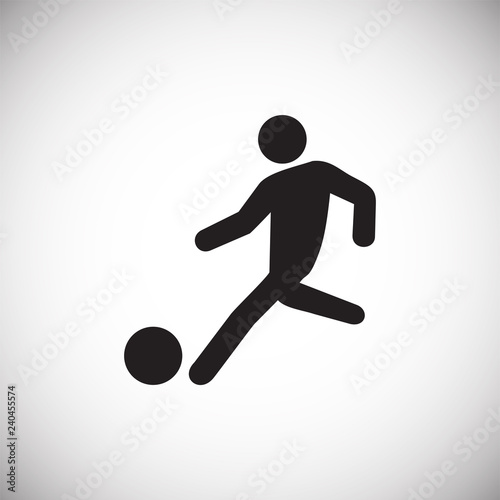Soccer player icon on white background for graphic and web design, Modern simple vector sign. Internet concept. Trendy symbol for website design web button or mobile app