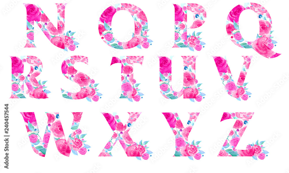 alphabet with roses-2 alphabet with roses-2