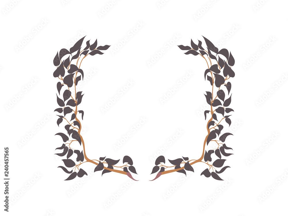 Obraz premium Floral pattern design in flat style. Vector illustration.