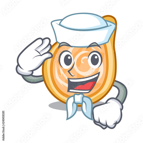 Sailor chicken coxinhas on the table cartoon