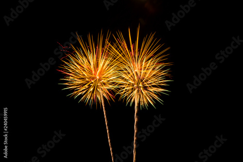 Beautiful firework on black background