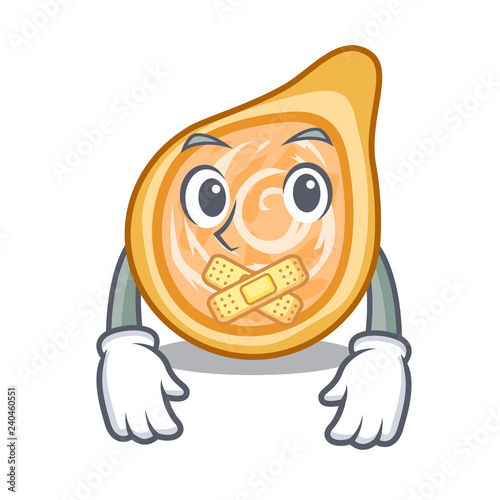 Silent chicken coxinha in shape a cartoon
