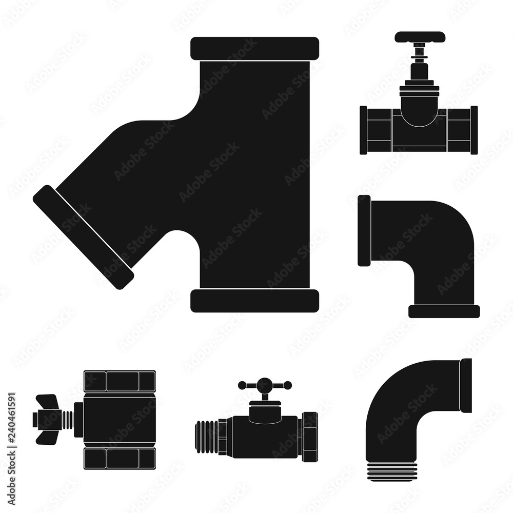 Isolated object of pipe and tube sign. Collection of pipe and pipeline vector icon for stock. Isolated object of pipe and tube sign. Collection of pipe and pipeline vector icon for stock.