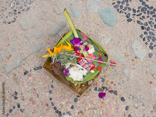 Canang Sari ,the daily offering by Balinese hindus for prayers and praise 