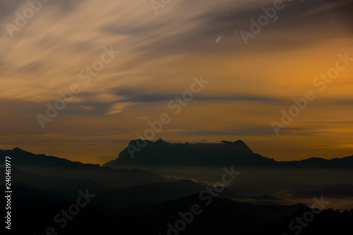 Landscape of sunrise on Mountain at Doi Luang Chiang Dao, ChiangMai ,Thailand © rbk365